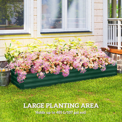 8'x2'x1' Galvanized Raised Bed, Elevated Planter Box, Green Raised Garden Beds at Gallery Canada