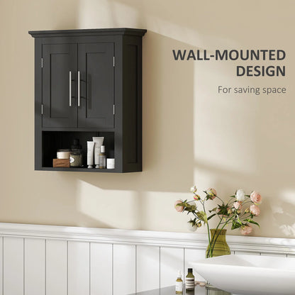 Bathroom Wall Cabinet, Medicine Storage with Shelf, Black Bathroom Cabinets at Gallery Canada