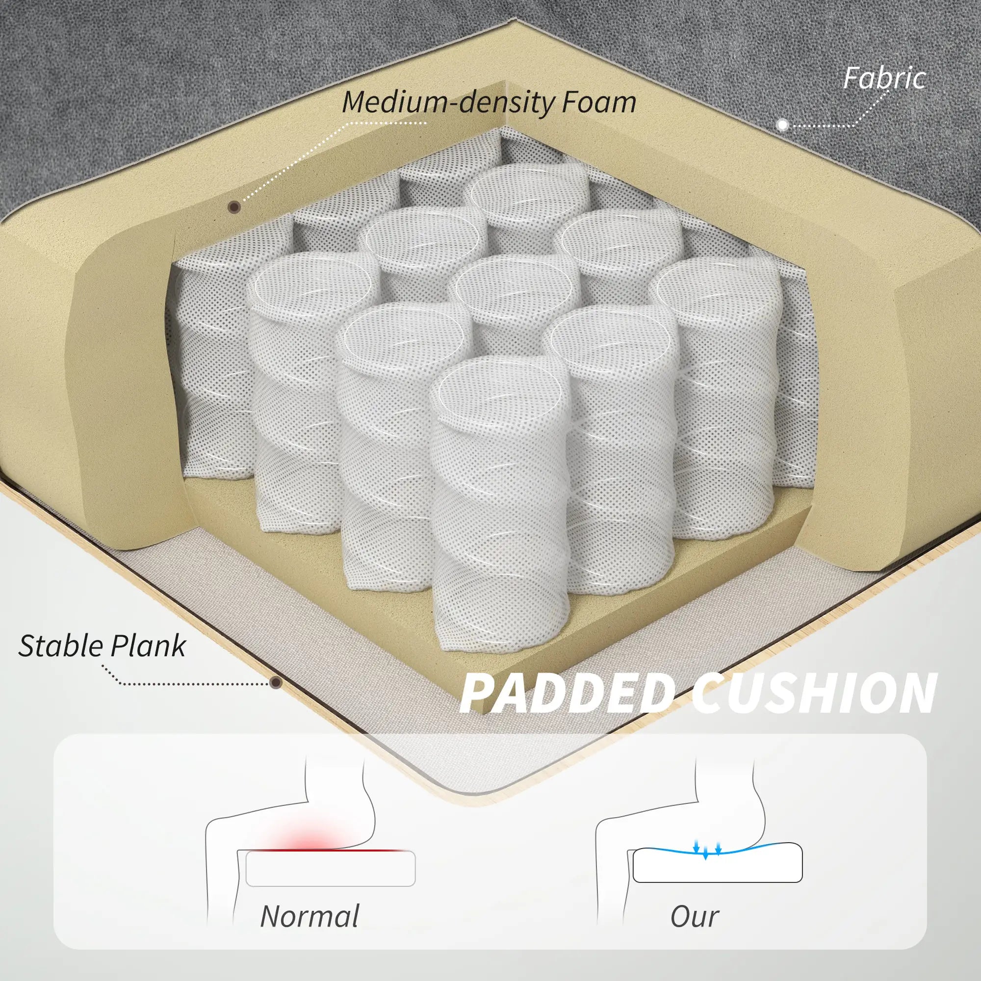 Executive Office Chair, Flip-Up Armrest, Diamond Fabric, Dark Grey Executive & Manager Chairs at Gallery Canada