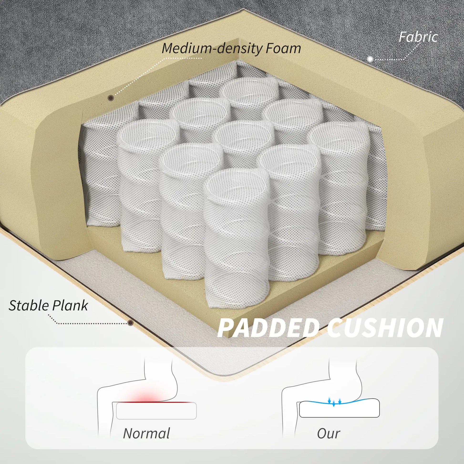 Executive Office Chair, Flip-Up Armrest, Diamond Fabric, Dark Grey Executive & Manager Chairs at Gallery Canada