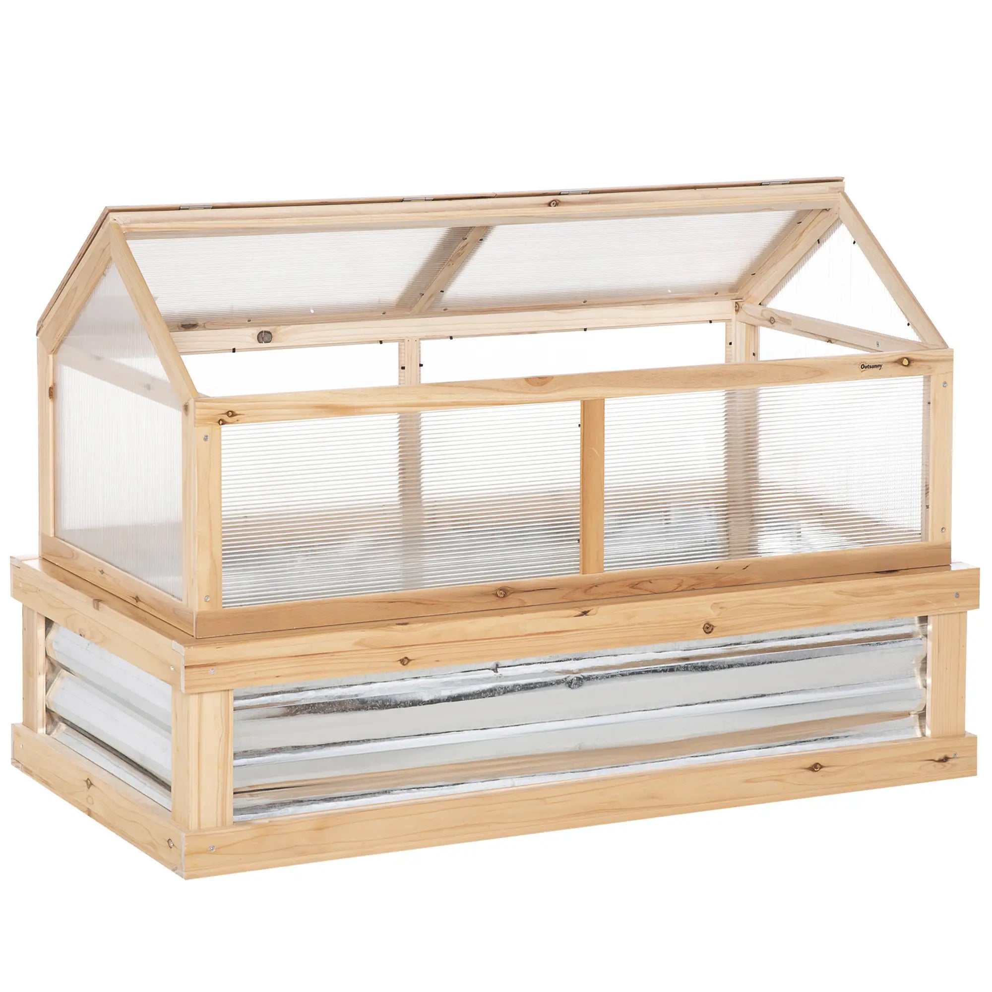 Raised Garden Bed Kit, Greenhouse Wooden Planter, 48