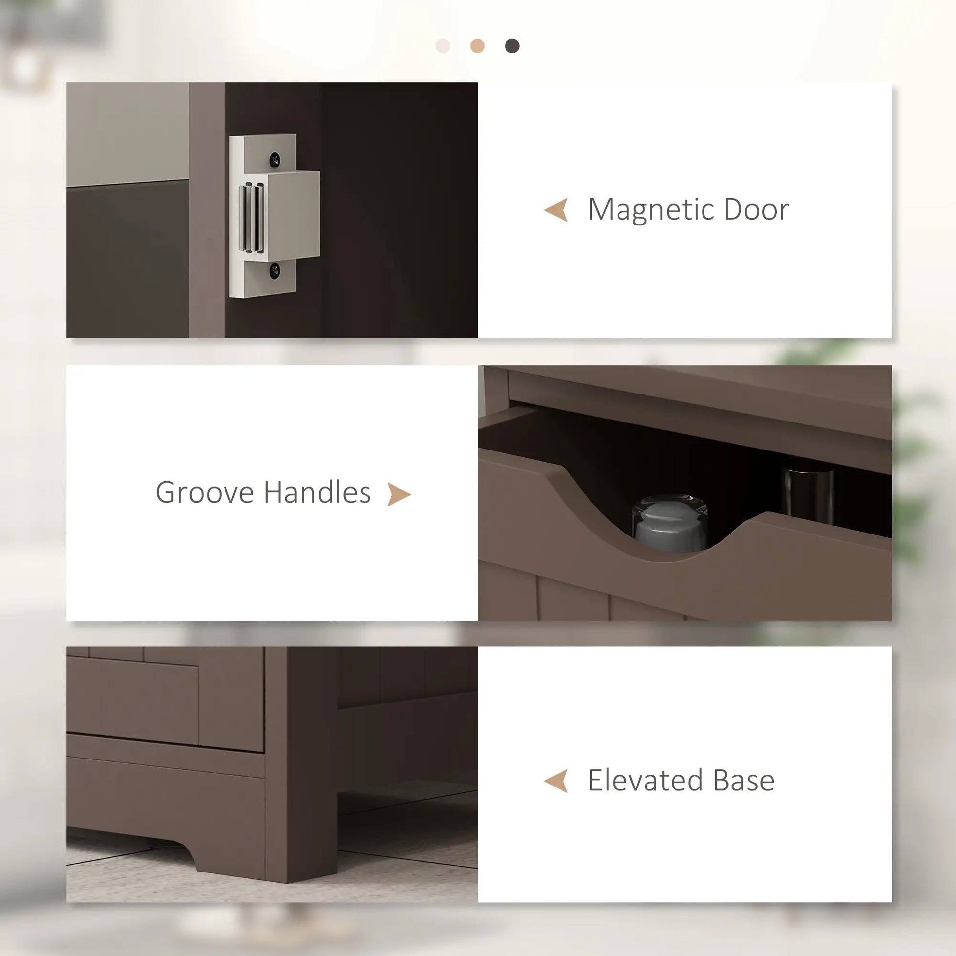 Bathroom Storage Cabinet, Adjustable Shelf, 4 Drawers, Brown Bathroom Cabinets at Gallery Canada