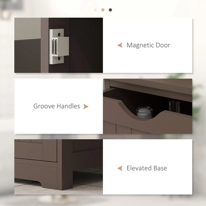 Bathroom Storage Cabinet, Adjustable Shelf, 4 Drawers, Brown Bathroom Cabinets at Gallery Canada