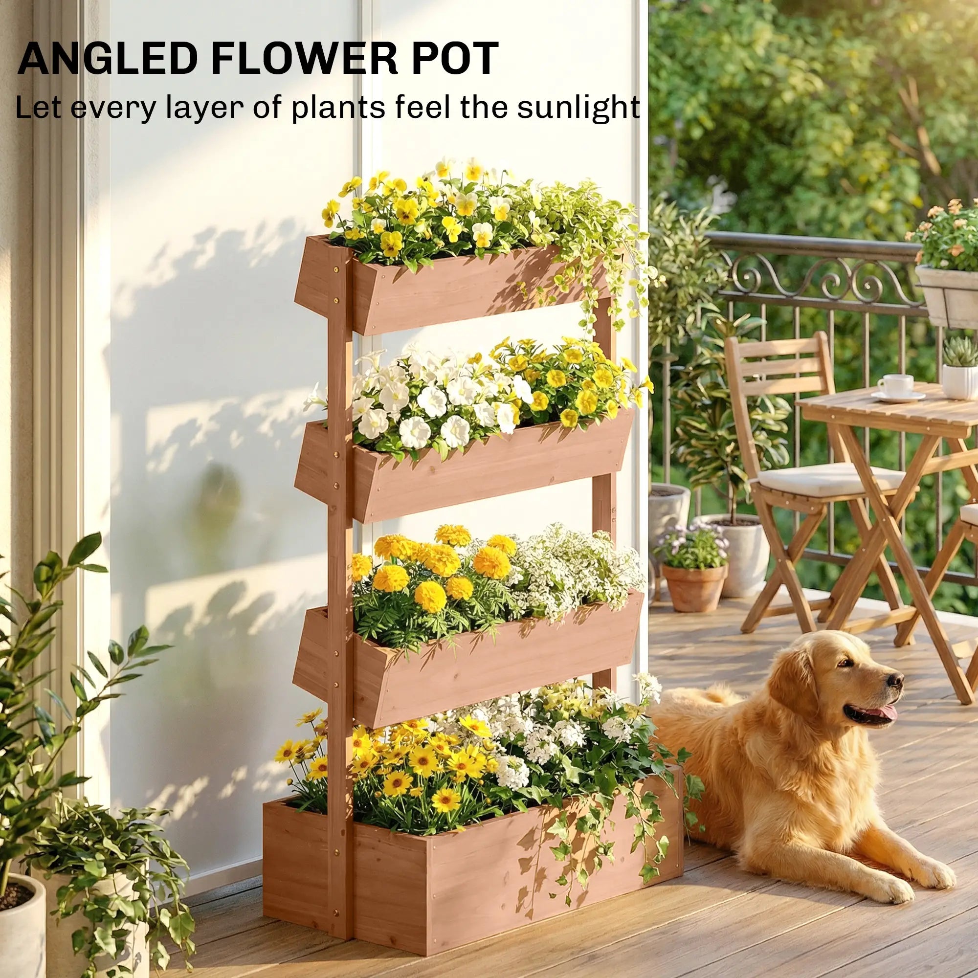 4-Tier Raised Garden Bed, 33.5