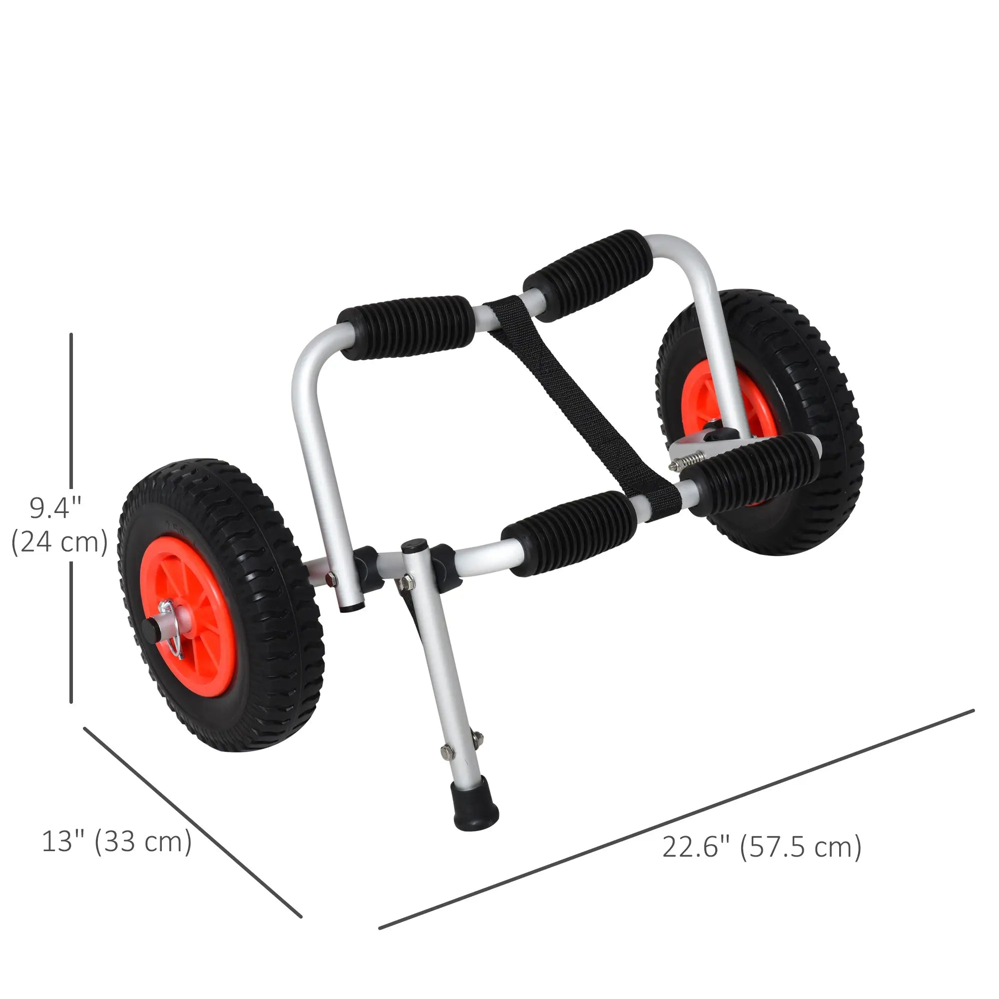 Kayak Cart Dolly, Flat-Free Wheels, Aluminum Frame, Folding, Silver Kayak Carts at Gallery Canada