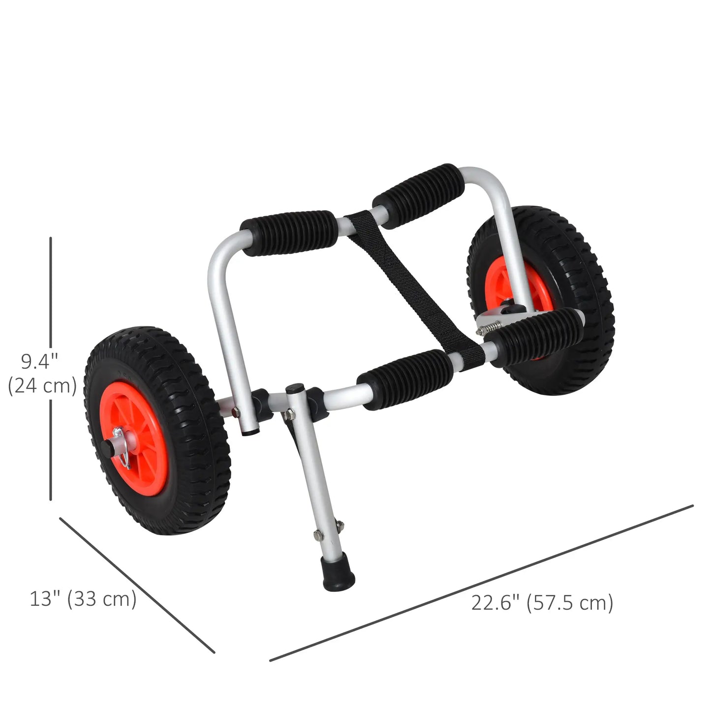 Kayak Cart Dolly, Flat-Free Wheels, Aluminum Frame, Folding, Silver Kayak Carts at Gallery Canada