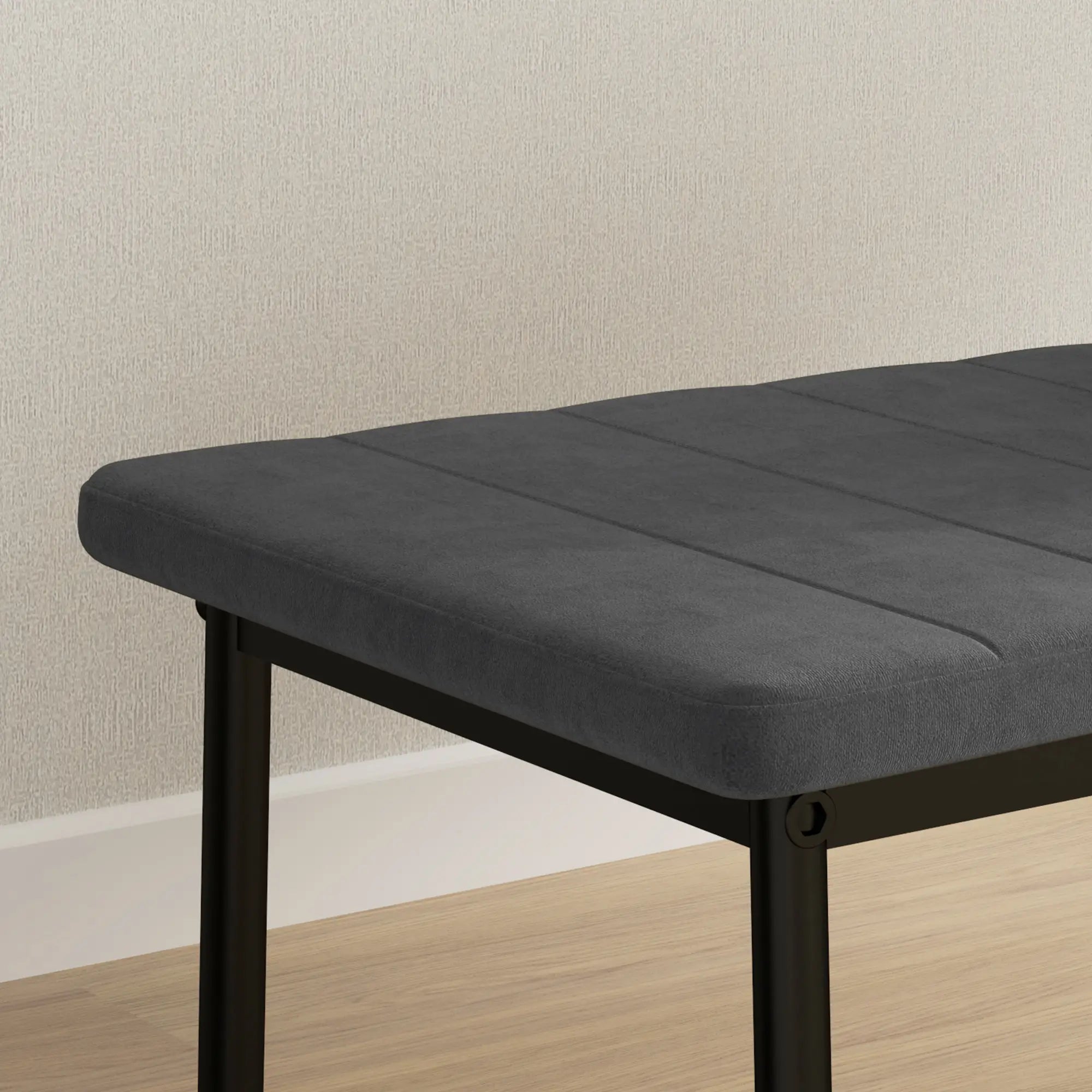 Modern Dining Chairs, Set of 4, High Back Upholstery, Metal Legs, Grey Dining Chairs at Gallery Canada