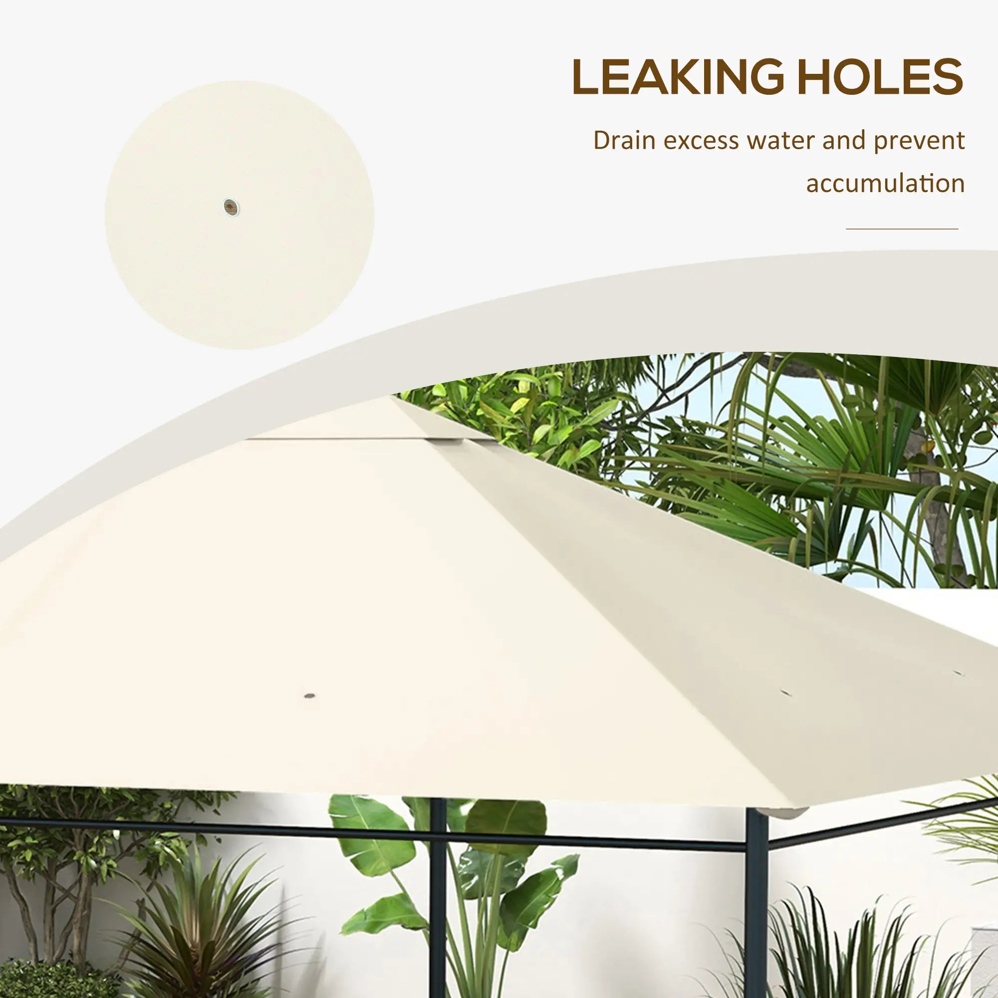 10' x 13' Gazebo Replacement Canopy, Cream White Gazebo Canopy Replacement at Gallery Canada