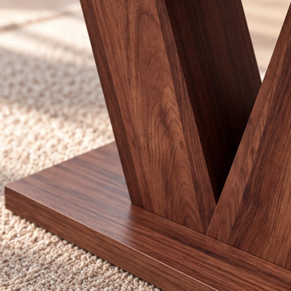 Modern Kitchen Dining Table For 4 People, Walnut
