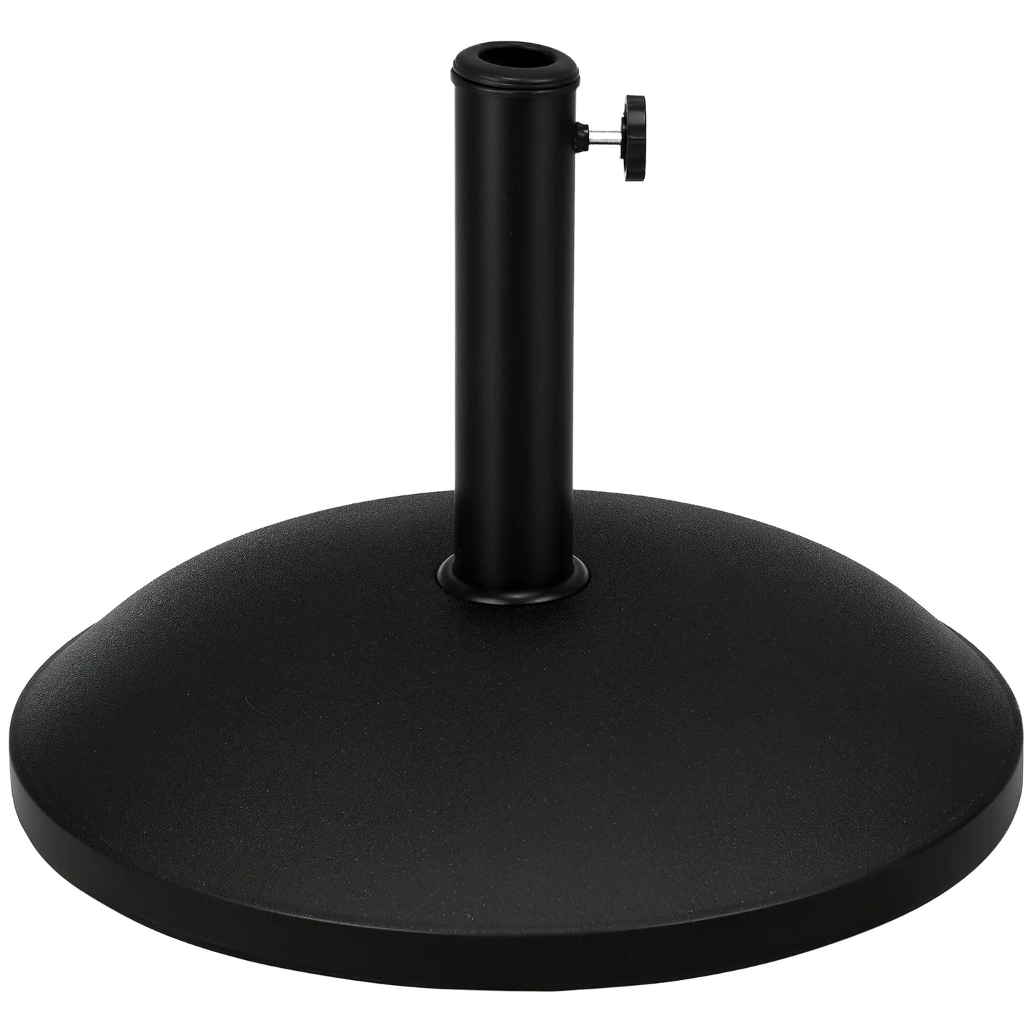 55 lbs Cement Umbrella Base, 20" Heavy Duty Round Stand, Black Umbrella Bases Black at Gallery Canada