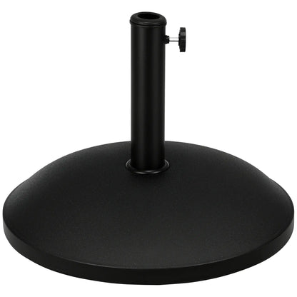 55 lbs Cement Umbrella Base, 20" Heavy Duty Round Stand, Black Umbrella Bases Black at Gallery Canada