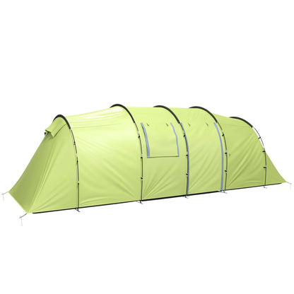 6 Person Camping Tent With Porch, 2 Bedroom Living Room, Light Green Camping Tents Light Green at Gallery Canada