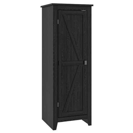 48" Farmhouse Kitchen Pantry Cabinet, Adjustable Shelves, Black Kitchen Pantry Cabinets Black at Gallery Canada