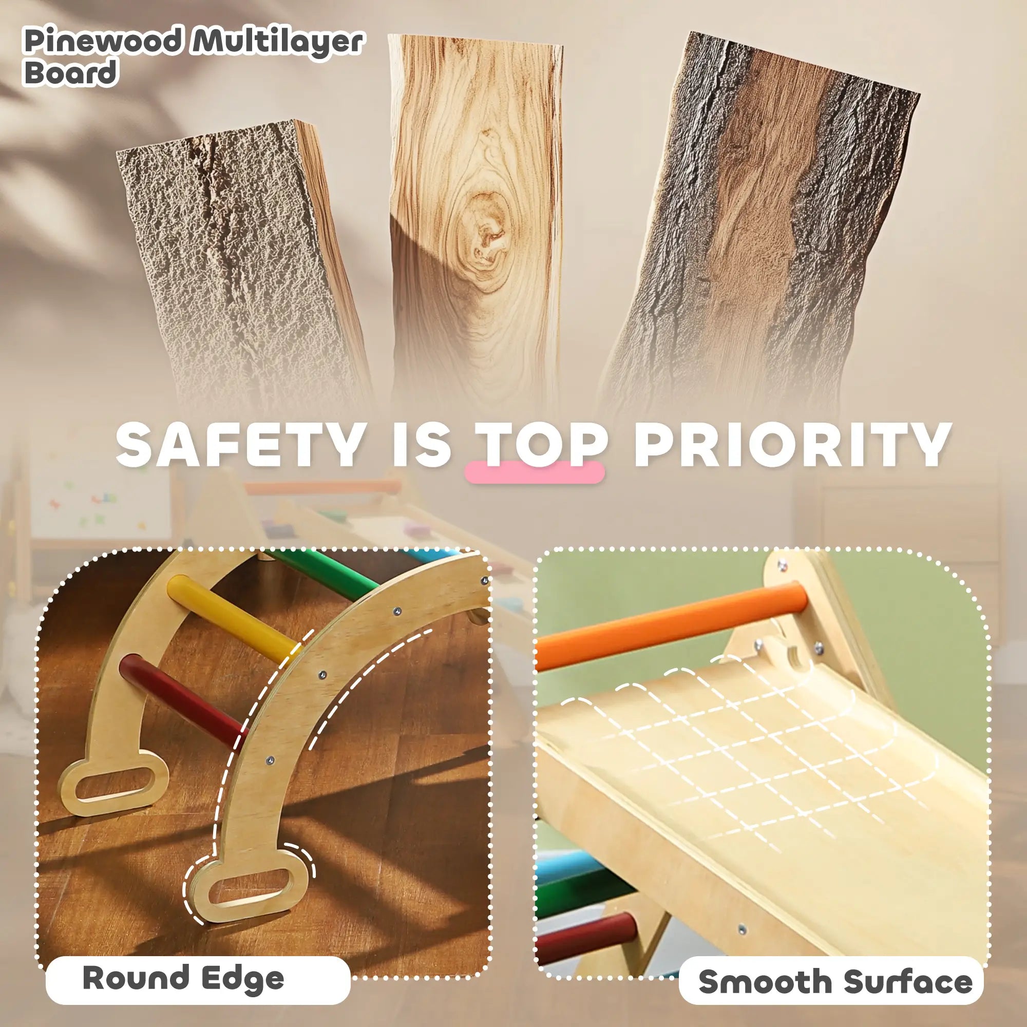 5 in 1 Pikler Triangle Set, Ladder, Ramp, Arch, 18-48 Months, Multicolour Baby Gym & Playmats at Gallery Canada