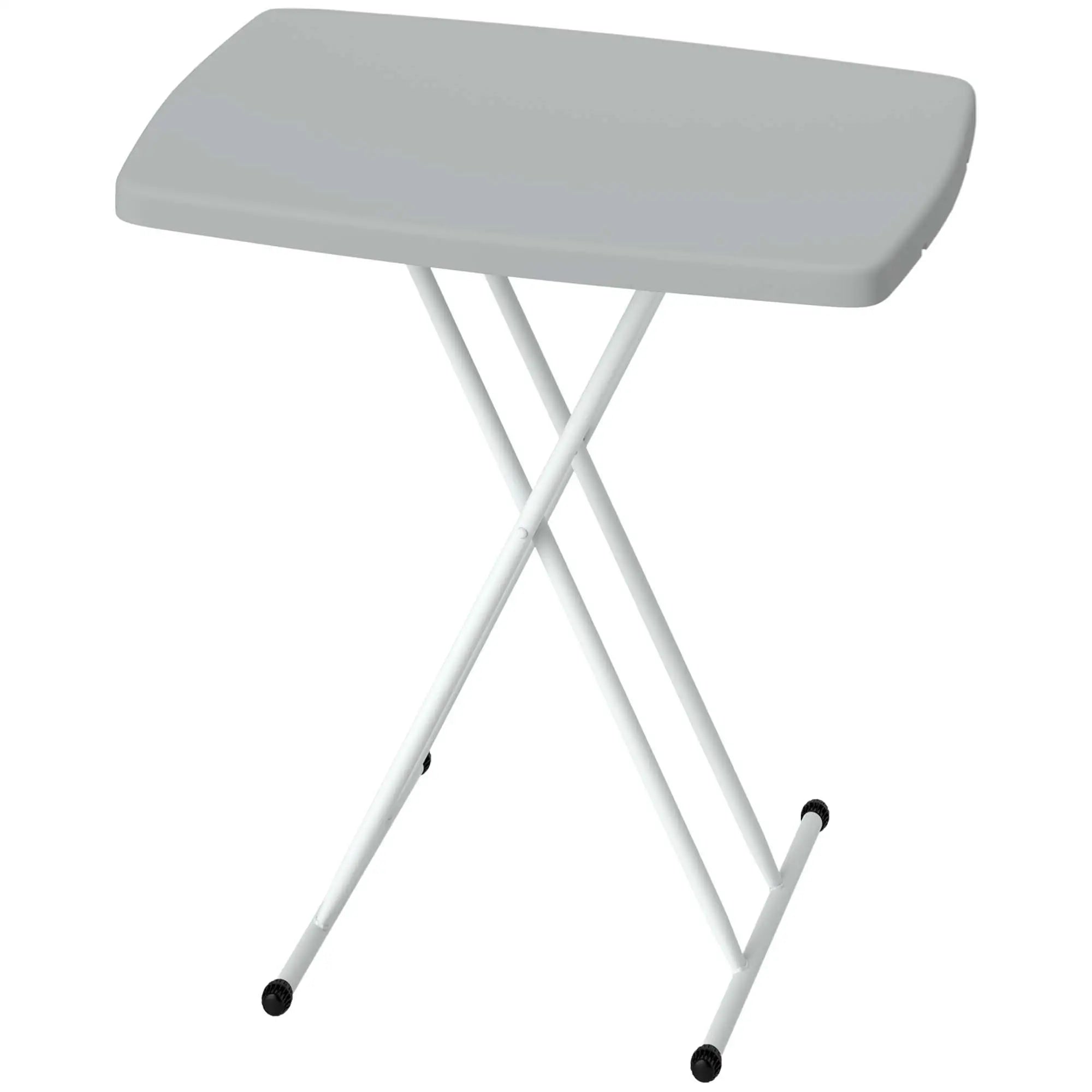Portable Patio Side Table, Height Adjustable, Folding, Dark Grey Patio Side Tables Dark Grey at Gallery Canada