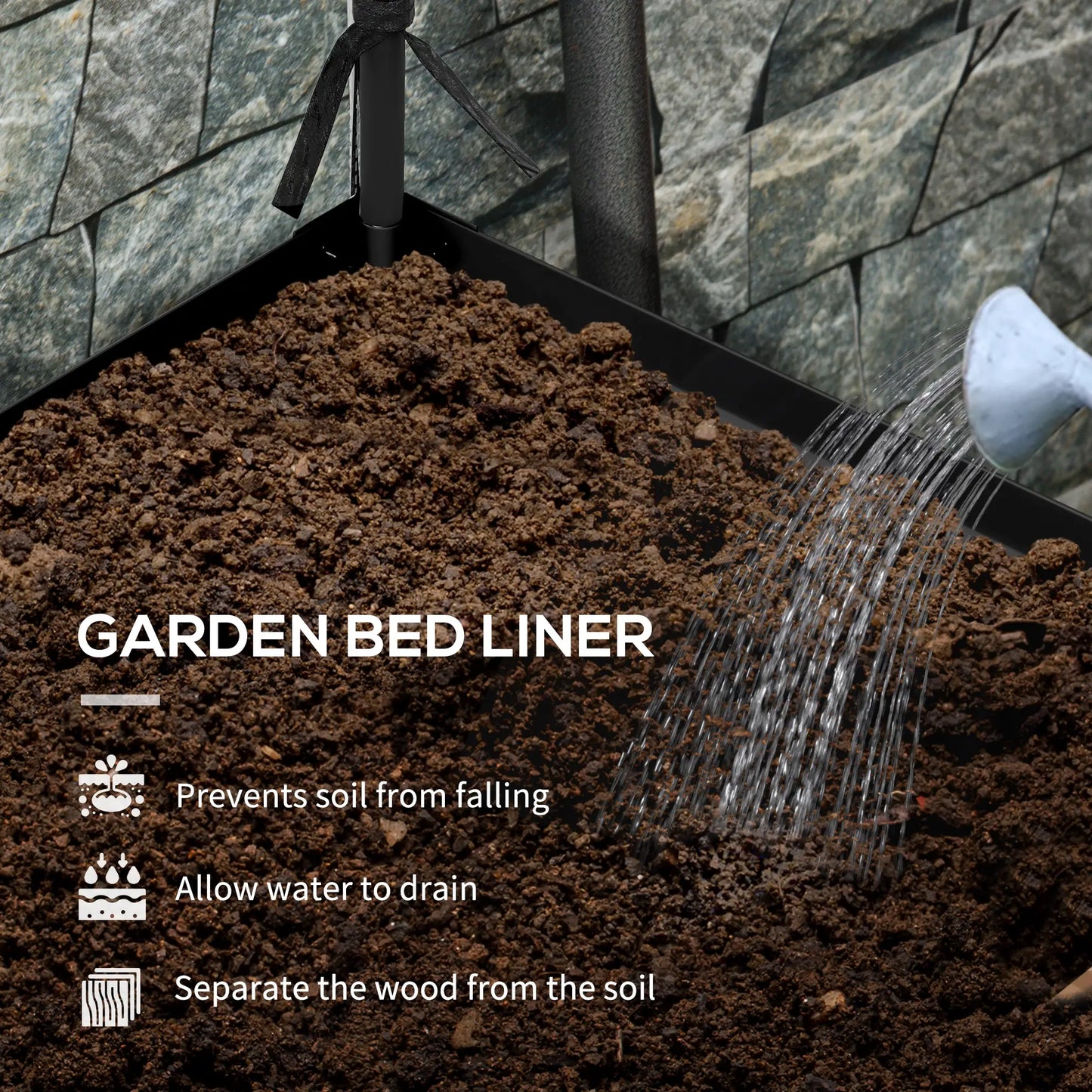 Metal Raised Garden Bed With Cover, With Bottom Shelf And Liner, Black Elevated Garden Beds at Gallery Canada