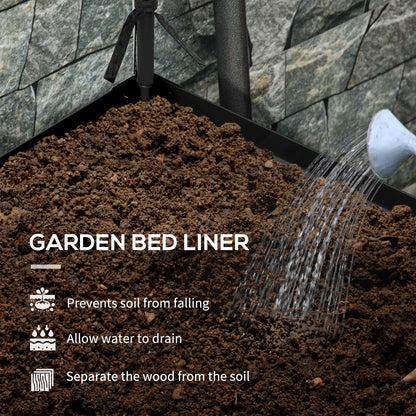 Metal Raised Garden Bed With Cover, With Bottom Shelf And Liner, Black Elevated Garden Beds at Gallery Canada