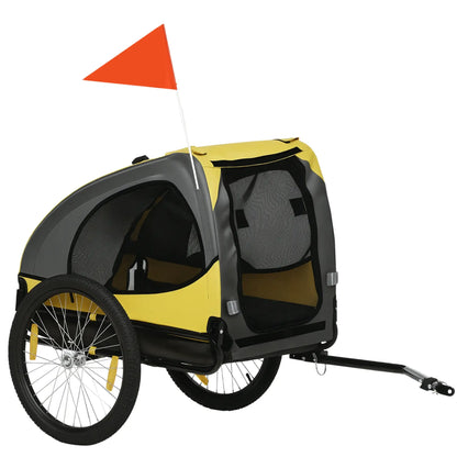 Dog Bike Trailer, Hitch Coupler, Quick Release Wheels, Medium, Yellow Dog Bike Trailers & Strollers at Gallery Canada