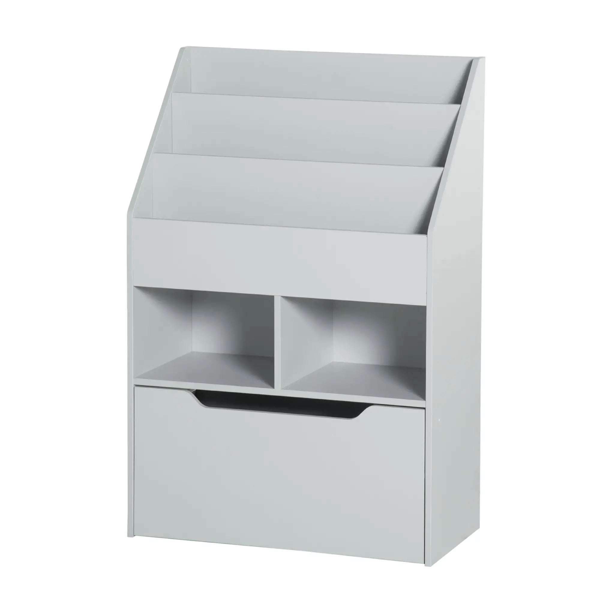 Kids Bookcase, Multi-Shelf Organizer with Drawer, Grey Baby & Kids Storage at Gallery Canada