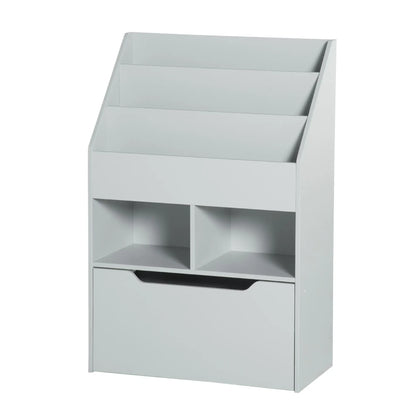 Kids Bookcase, Multi-Shelf Organizer with Drawer, Grey Baby & Kids Storage at Gallery Canada