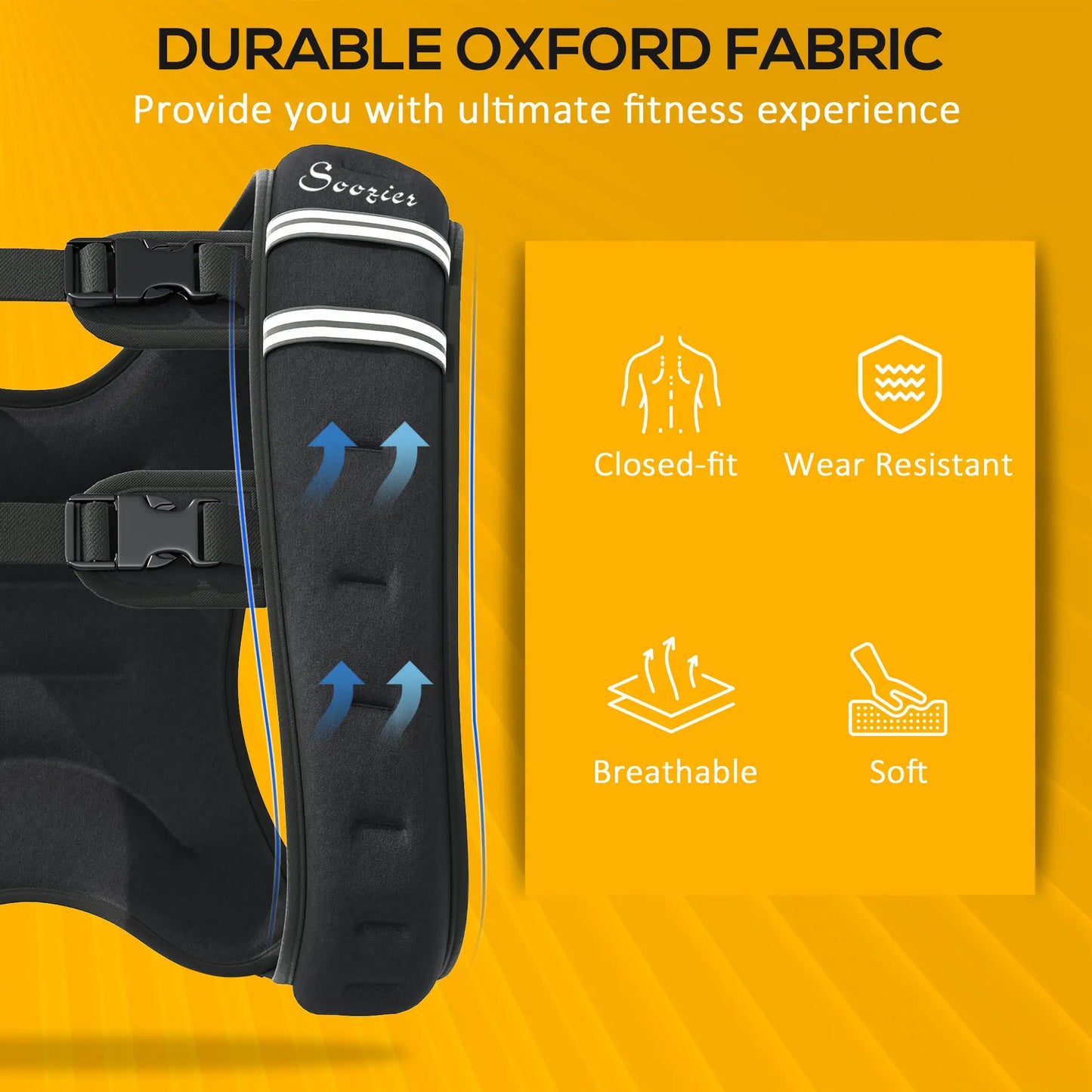 22 lbs Weighted Vest, Adjustable Straps, Pocket, Reflective Strips, Men Women Strength Training Equipment at Gallery Canada