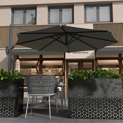 10' Offset Patio Umbrella, Aluminum Pole, 360° Rotation, Grey Offset Cantilever Umbrellas at Gallery Canada