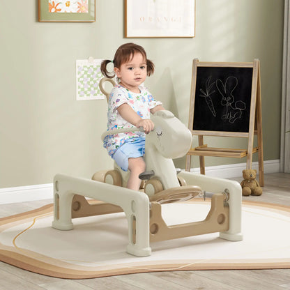 5 in 1 Rocking Horse for Toddlers, Balance Board, Push Handle, 4 Wheels Rocking Horses at Gallery Canada