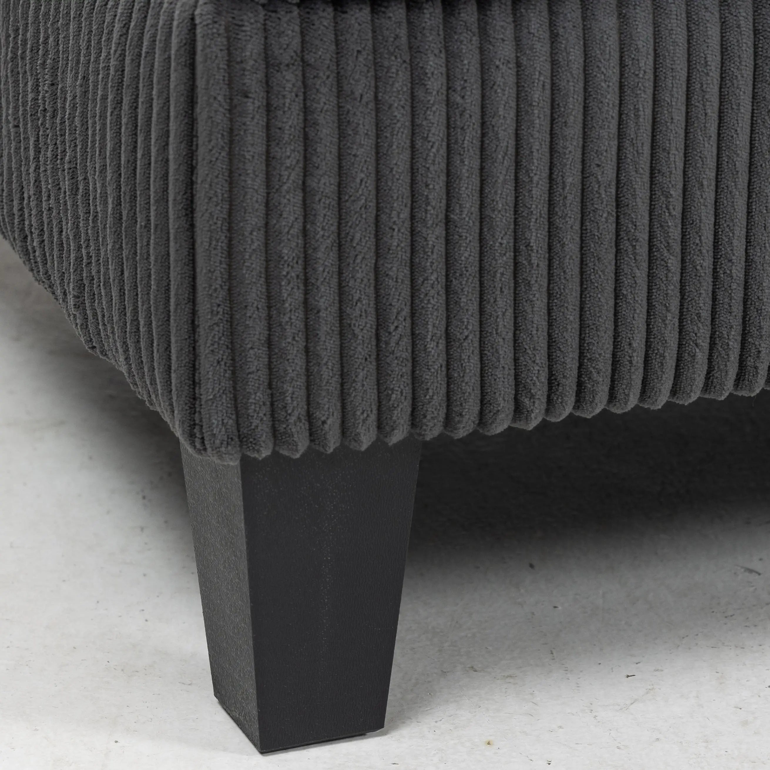 Modular Sectional Sofa, Oversized U-Shaped, Spring Cushion, Corduroy, Charcoal Grey 3-Seater Sofas at Gallery Canada