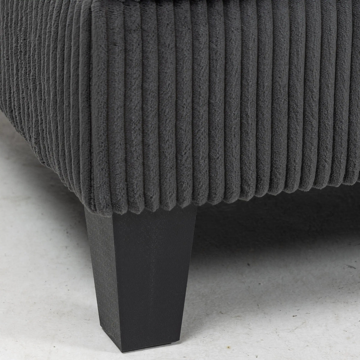 Modular Sectional Sofa, Oversized U-Shaped, Spring Cushion, Corduroy, Charcoal Grey 3-Seater Sofas at Gallery Canada