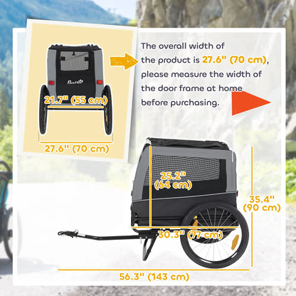 Dog Bike Trailer, Pet Cart Carrier, Large Wheels, 2 Doors Dog Bike Trailers & Strollers at Gallery Canada