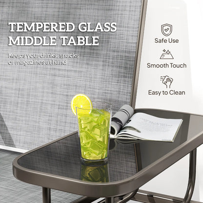 Outdoor Glider Rocking Chair, 2 Person Loveseat, Garden Bench, Grey Outdoor Gliders at Gallery Canada