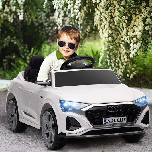 12V Kids Electric Car, Audi Q8 E-Tron Sportback, Remote Control, White Electric Toy Cars White at Gallery Canada