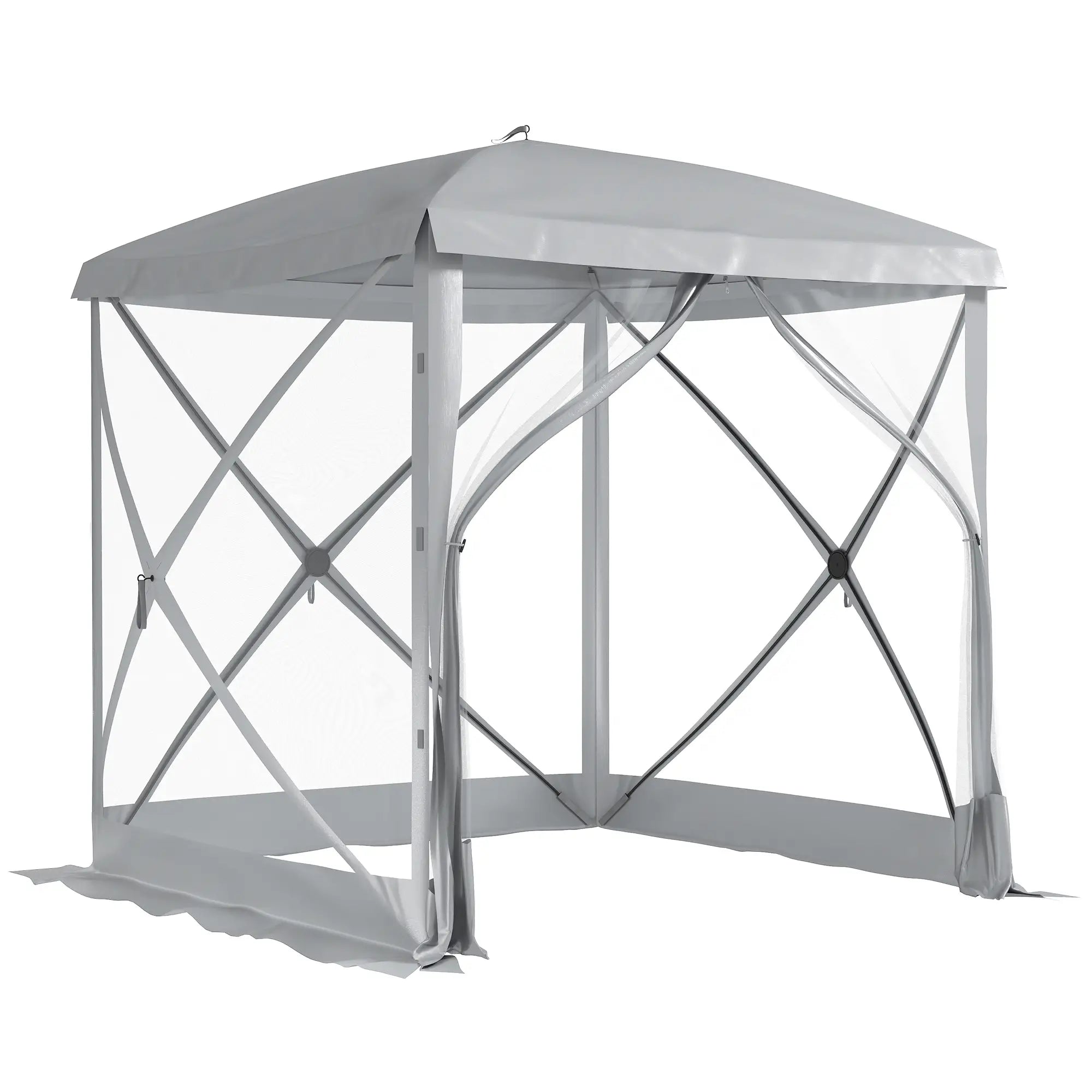 Pop-Up Tent, Foldable, Zippered Door, Ground Stakes, Fits 3-4, Light Grey Pop Up Canopies at Gallery Canada