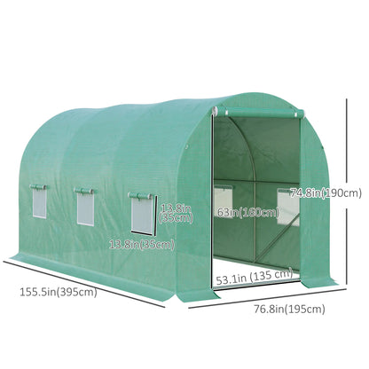 13' x 6' x 6' Walk-In Greenhouse, PE Cover, Green Walk In Greenhouses at Gallery Canada