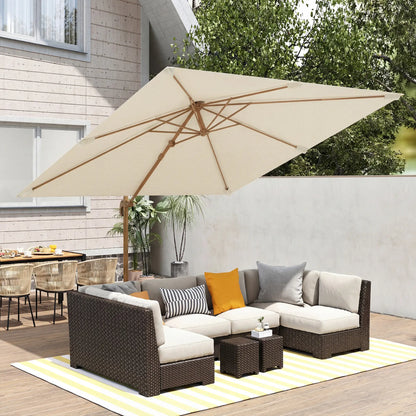 10 FT Patio Cantilever Umbrella, 360° Rotation, Crank And Tilt Offset Cantilever Umbrellas at Gallery Canada