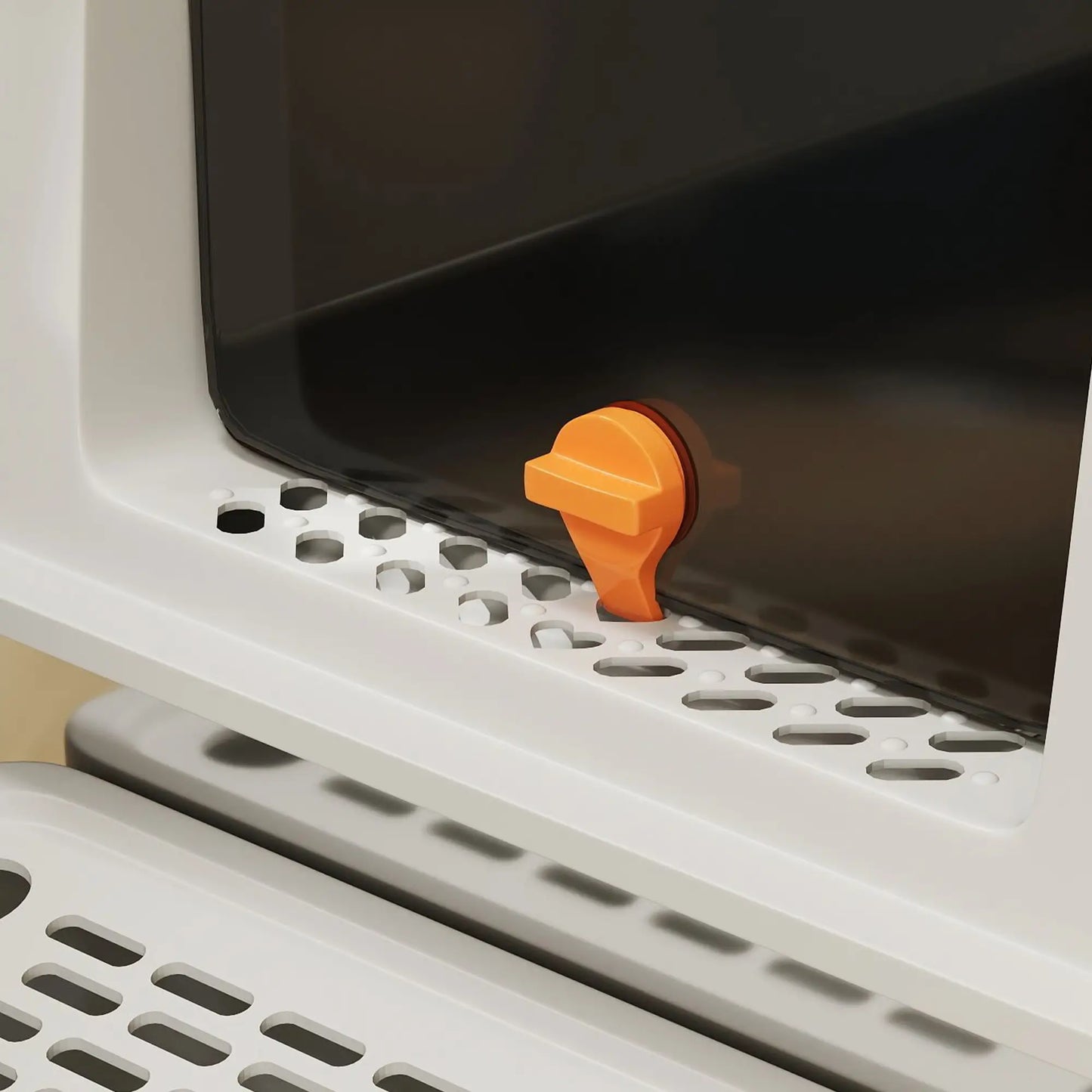 Stainless Steel Cat Litter Box with Lid, High Sided, Light Grey Cat Litter Box Enclosures at Gallery Canada