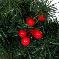 Couronne de Noël artificielle de 24 pouces, 50 lumières LED, nœud, vert