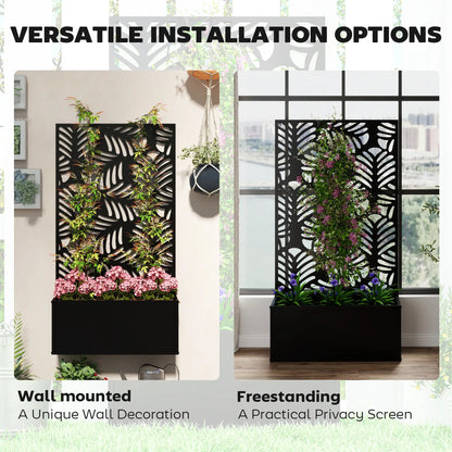 Metal Garden Bed With Trellis, Freestanding Or Wall Mounted Galvanized Planter Boxes at Gallery Canada