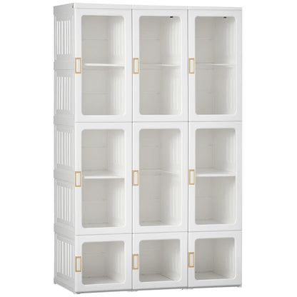 Portable Wardrobe Closet, Foldable Clothes Organizer, White Clothing Storage at Gallery Canada