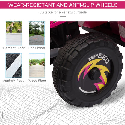 Kids Ride on ATV, 6V Battery Powered, for 18-36 Months, Pink