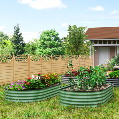 6' x 3' x 1' Galvanized Raised Garden Bed, Light Green Galvanized Planter Boxes at Gallery Canada