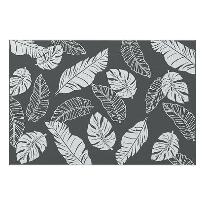 Reversible Outdoor RV Rug, Patio Mat, 6' x 9', Grey and White Garden Decor Grey, White at Gallery Canada