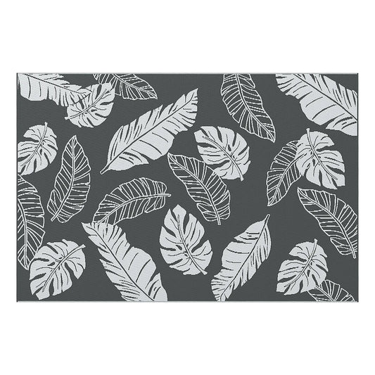 Reversible Outdoor RV Rug, Patio Mat, 6' x 9', Grey and White Garden Decor Grey, White at Gallery Canada