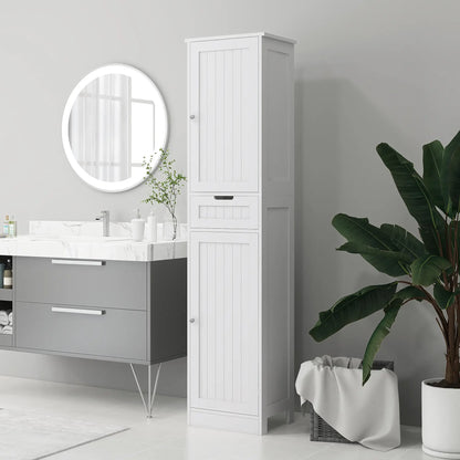 Freestanding Bathroom Cabinet with Drawer and 2 Doors, Tall Bathroom Cupboard for Kitchen, Study, Living Room Bathroom Cabinets at Gallery Canada