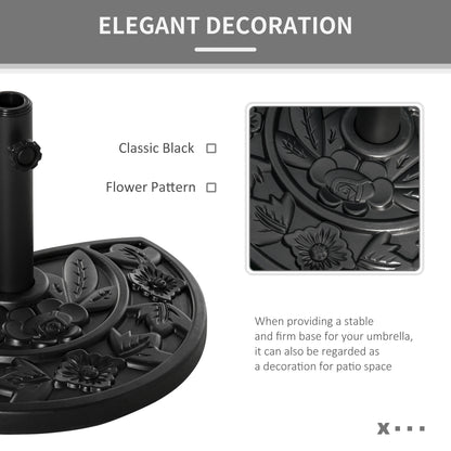 20 lb Heavy Duty Umbrella Base, Outdoor Concrete Stand, Black Umbrella Bases at Gallery Canada