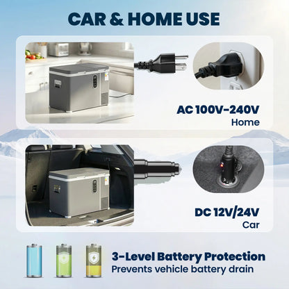 12 Volt Car Refrigerator, Dual Zone 48 QT Car Fridge with App Control, 12/24V DC and 100-240V AC, Car Coolers at Gallery Canada