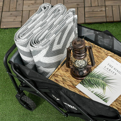 Steel Frame Folding Garden Cart, Collapsible Wagon, Telescopic Handle Folding Garden Carts at Gallery Canada