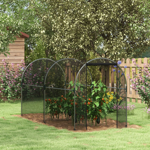 9.8' x 3.9' Crop Cage, Mesh Plant Protection Tent, Galvanised Steel Frame