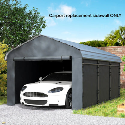Replacement Canopy Cover Sidewalls, 12' x 20', UPF50+ Waterproof, Dark Grey Car Shelters at Gallery Canada