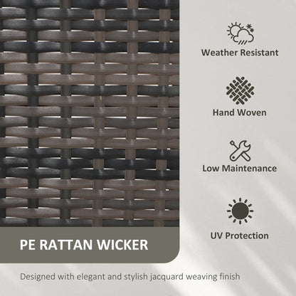 2 Wicker Rocking Patio Chairs, Indoor Outdoor Set with Cushions, Grey Outdoor Rocking Chairs at Gallery Canada